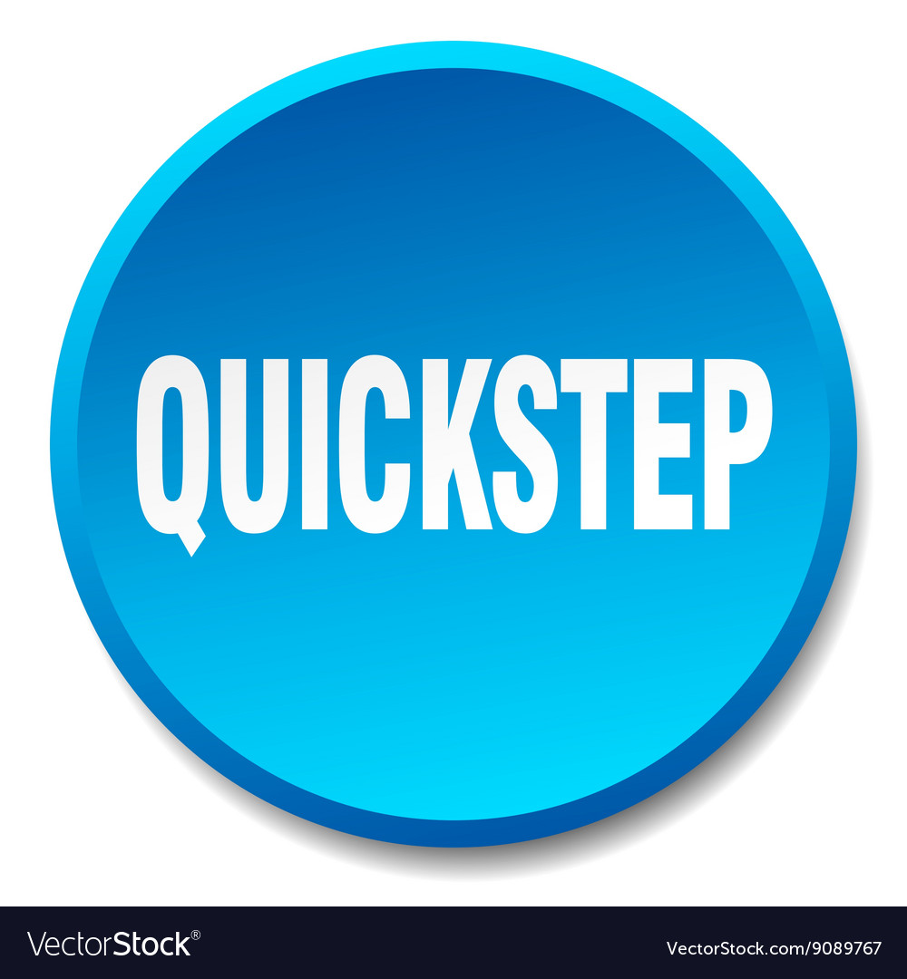 Quickstep blue round flat isolated push button