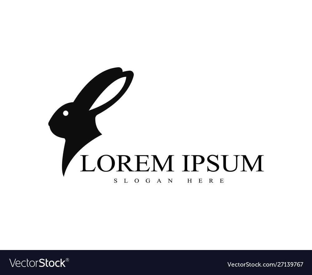 Rabbit logo template icon