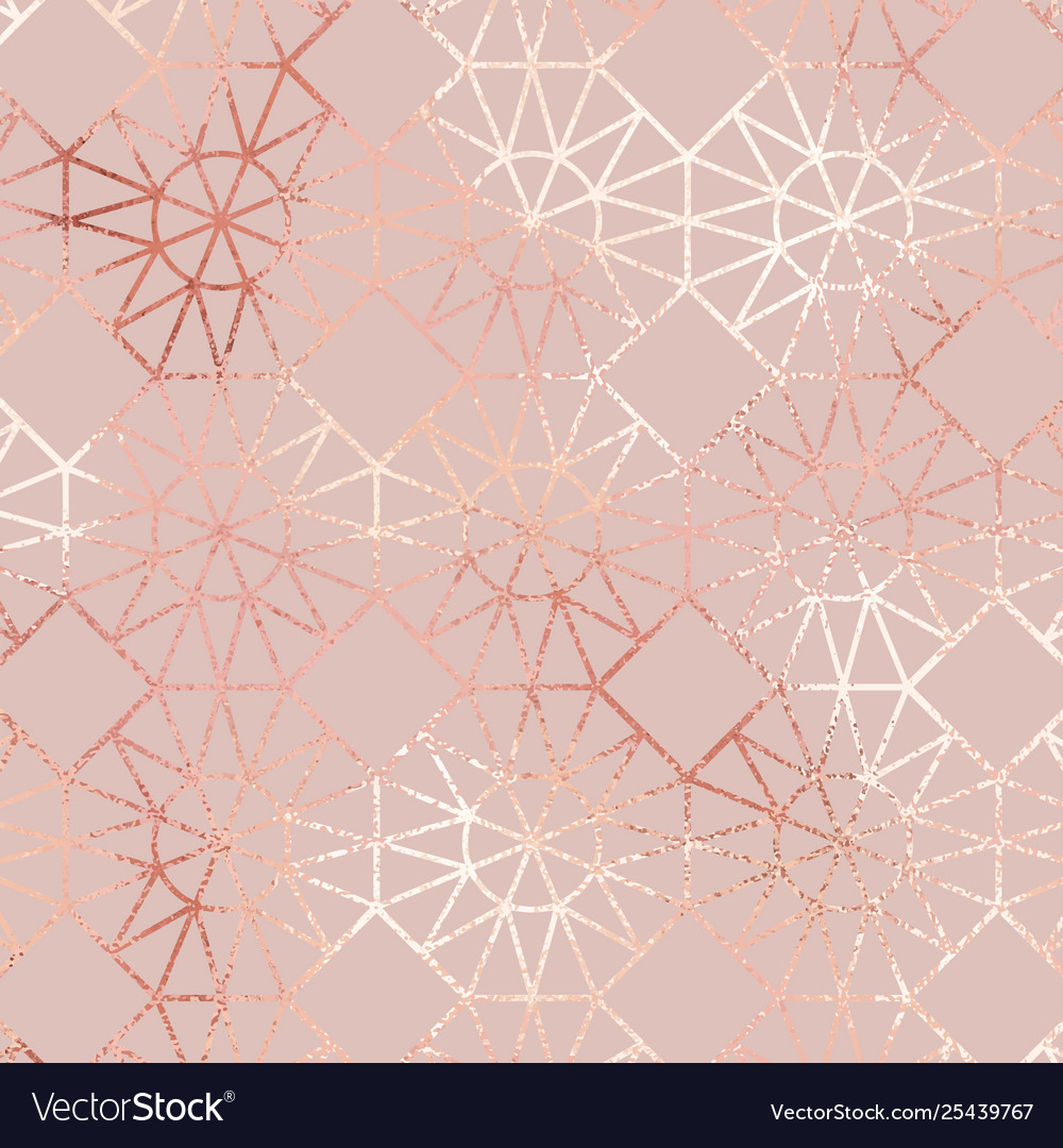 Rose gold elegant geometric pattern Royalty Free Vector