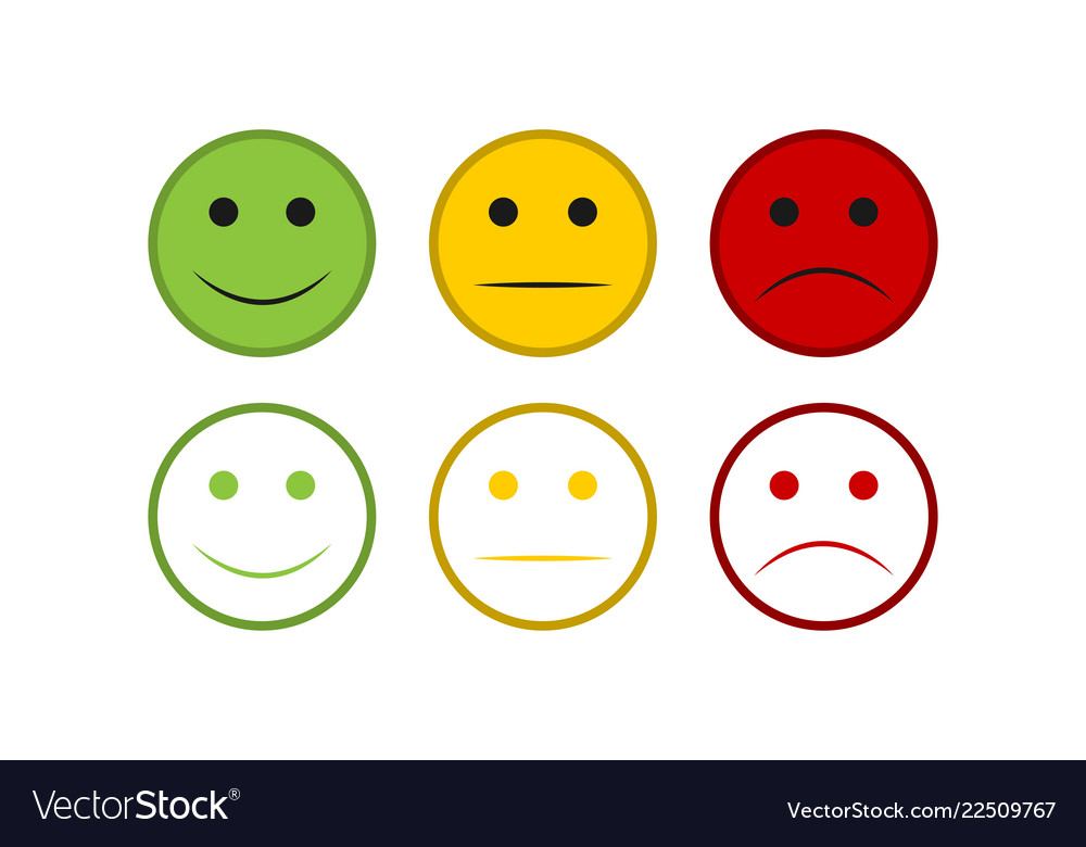 Scale emotions from red to green Royalty Free Vector Image