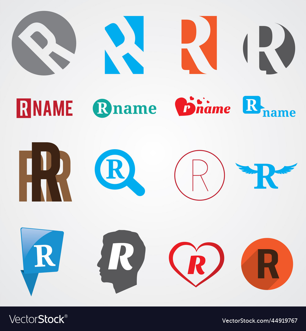 set-of-alphabet-symbols-of-letter-r-royalty-free-vector