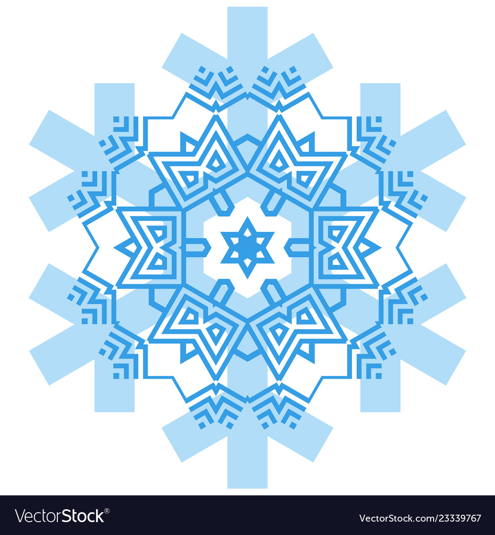 Simple snowflake icon isolated on white background vector image Simple snowflake icon isolated on white background