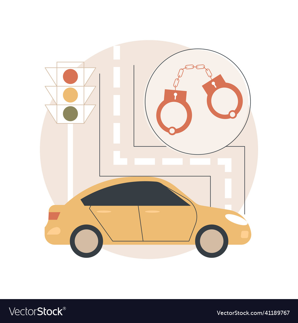 Traffic crime abstract concept