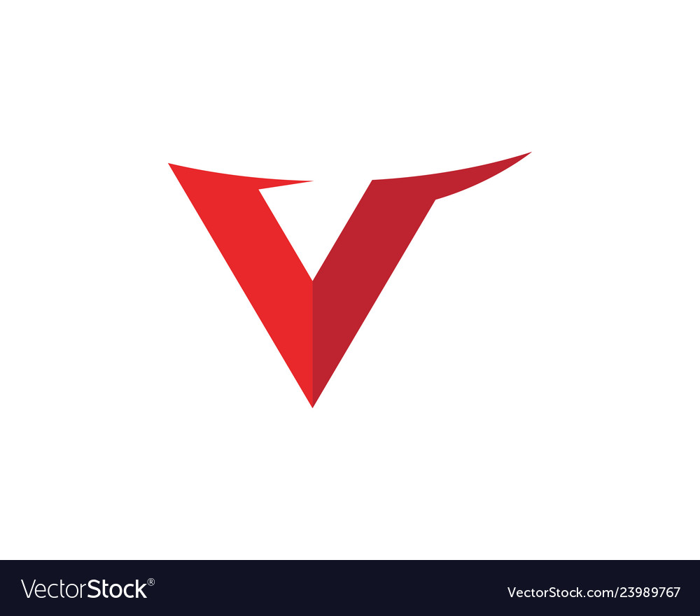 V letter logo template Royalty Free Vector Image