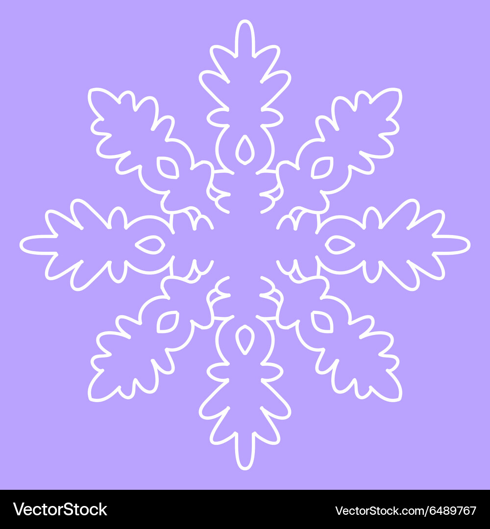 Various isolated winter snowflake Royalty Free Vector Image