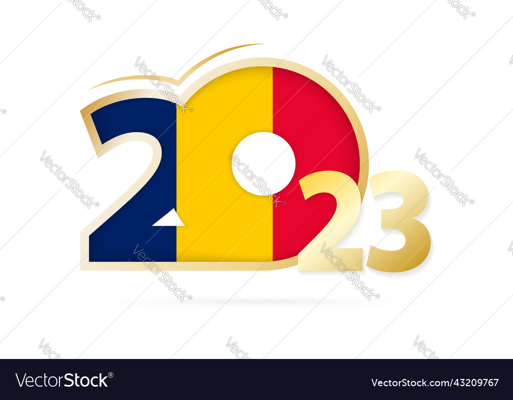 Year 2023 with chad flag pattern