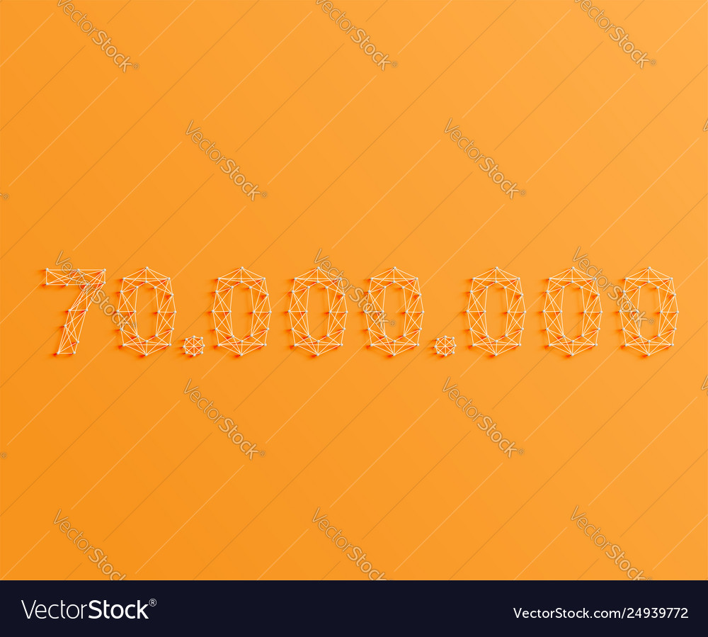 A number made pins and lines 3d realistic vector image A number made pins and lines 3d realistic
