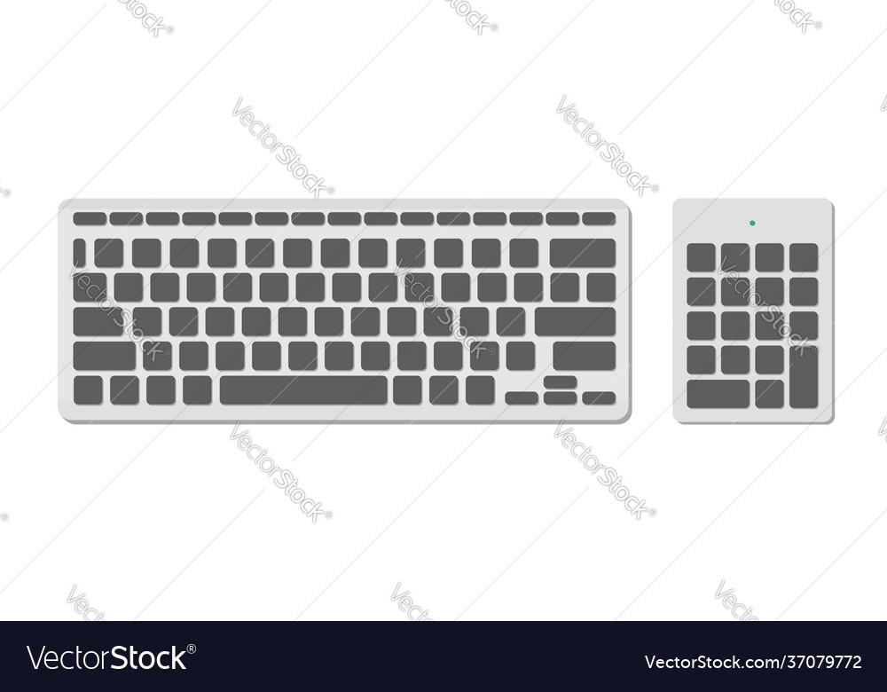 A set computer keyboards basic and numeric