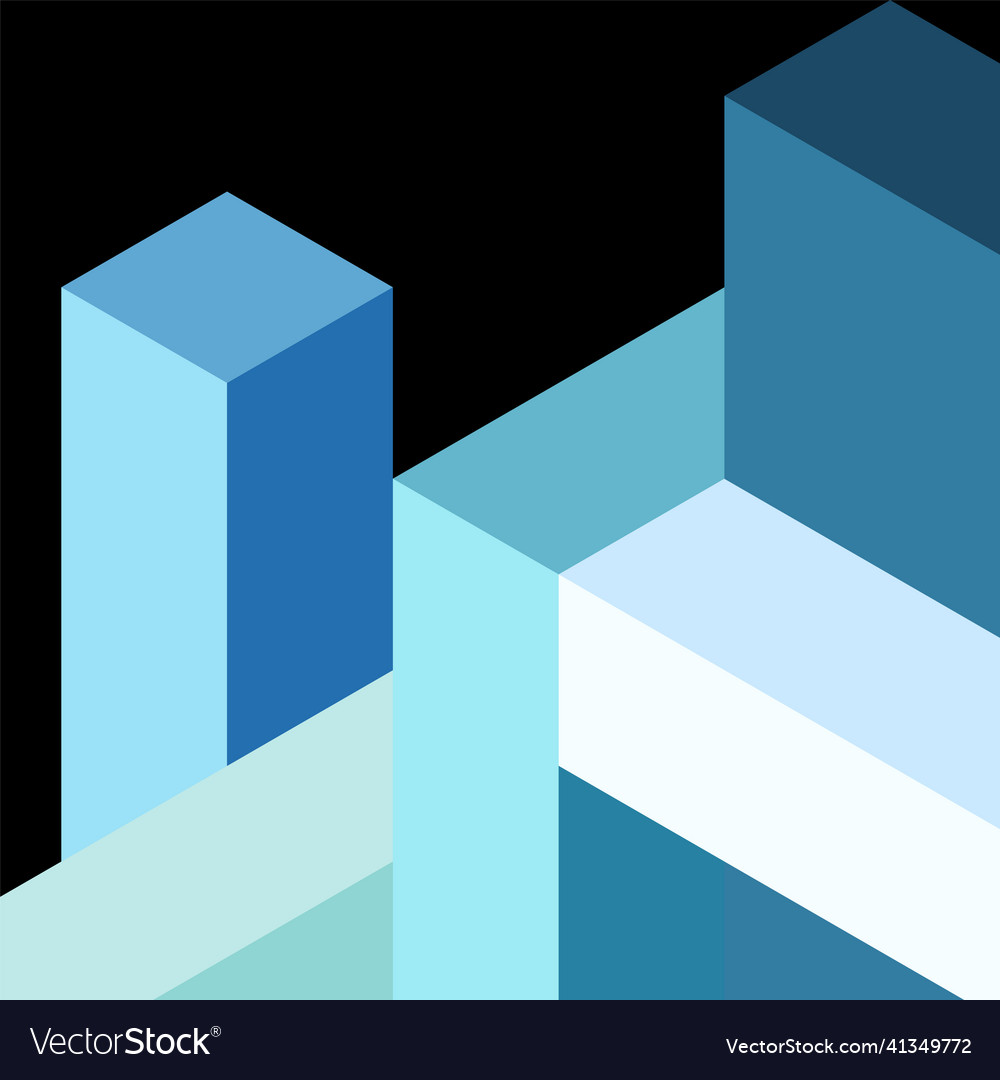 Abstract background 3d cubes cubic elements vector image Abstract background 3d cubes cubic elements