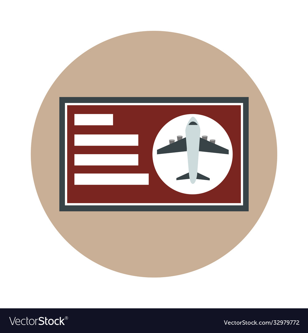 Airport airline boarding pass ticket travel Vector Image