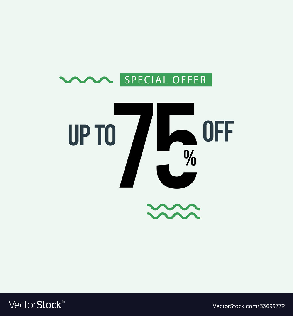 Discount special offer up to 75 off template