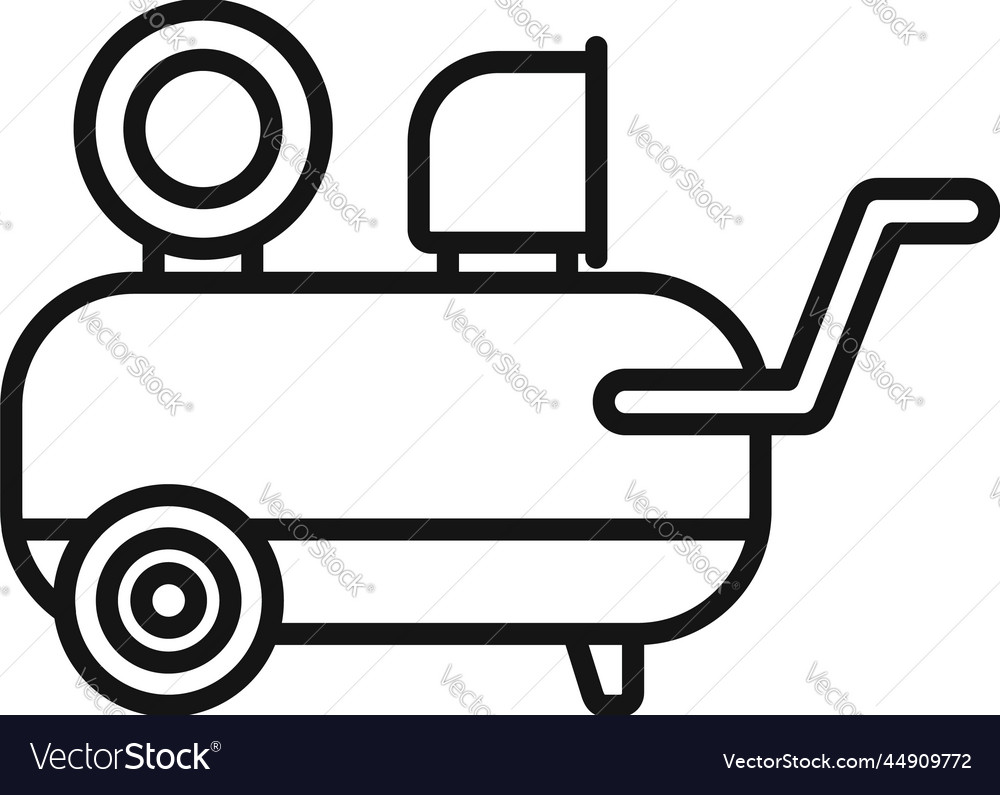 Electric compressor icon outline air Royalty Free Vector