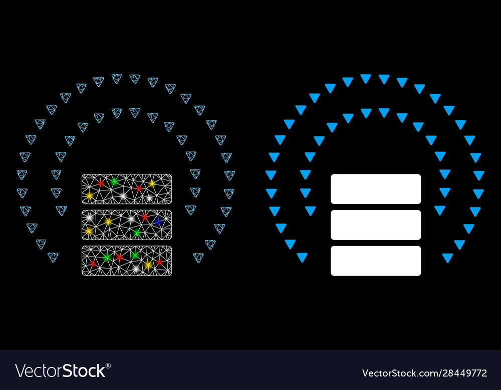 Flare mesh carcass database sphere shield icon vector image Flare mesh carcass database sphere shield icon