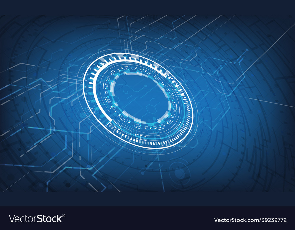 Futuristic sci-fi glowing hud element data vector image Futuristic sci-fi glowing hud element data