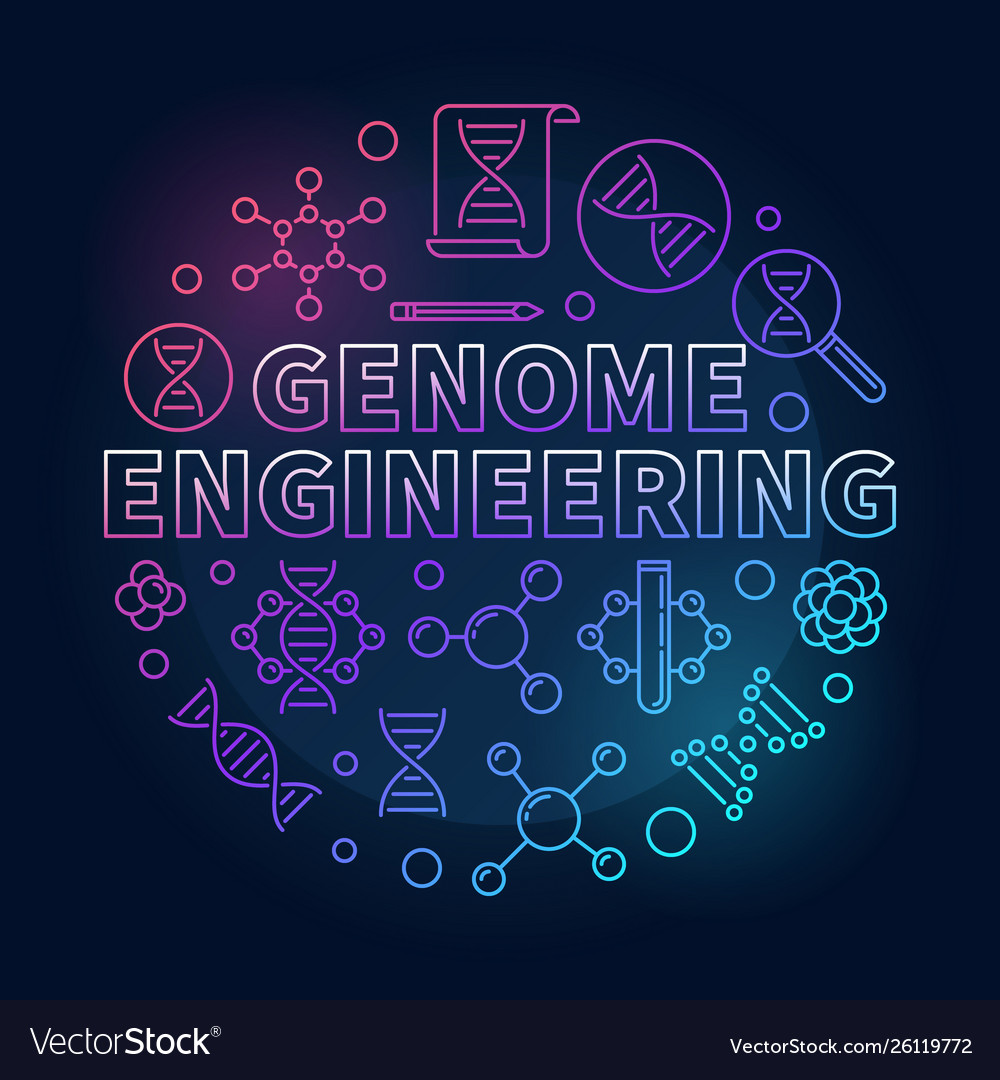 Genome engineering circular colored line