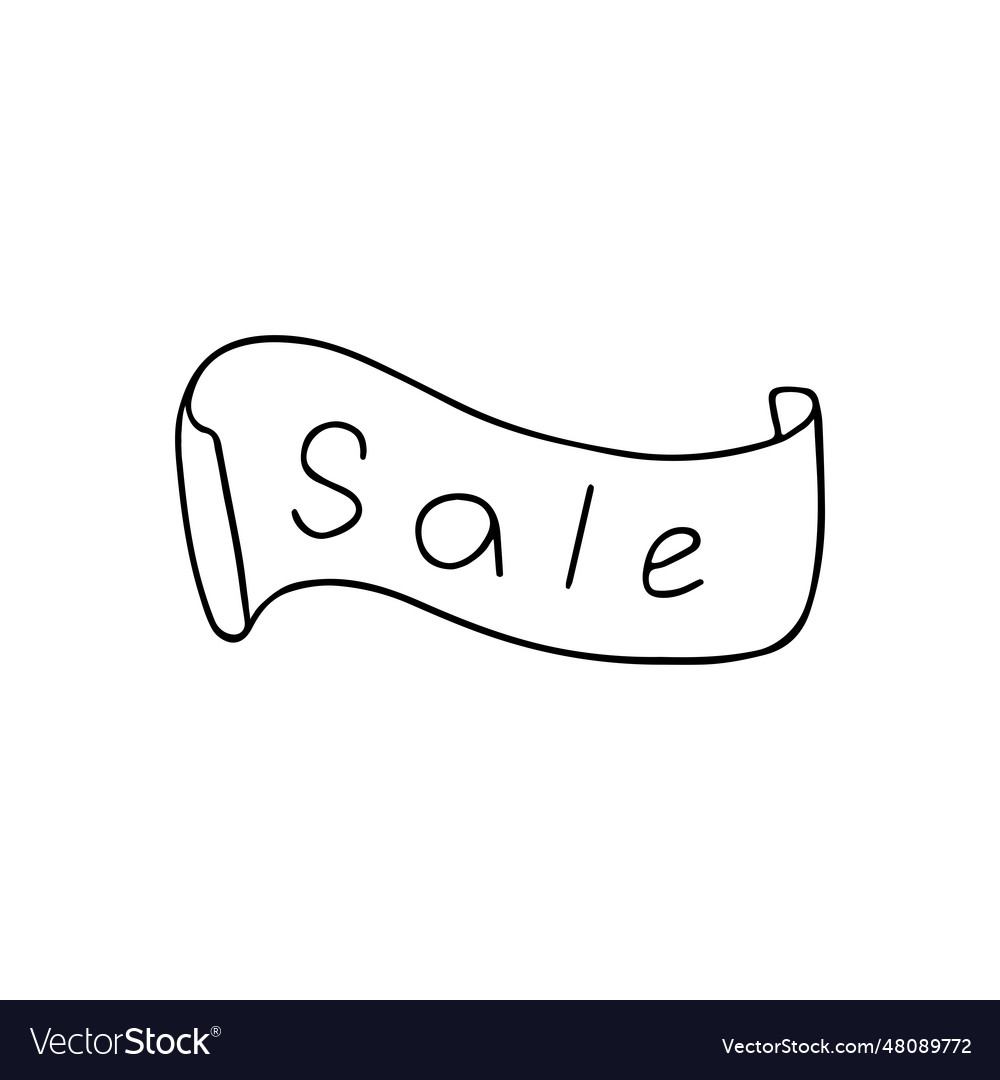 Hand drawn sale banner Royalty Free Vector Image