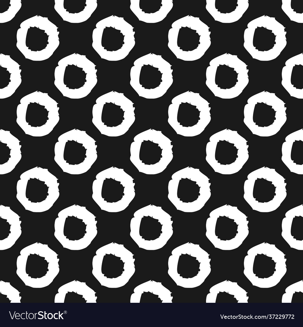 Minimalistic seamless pattern with circles hand vector image Minimalistic seamless pattern with circles hand