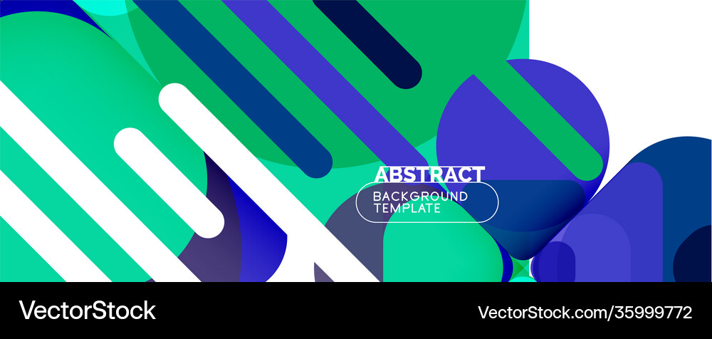 Modern geometric round shapes and dynamic lines Vector Image