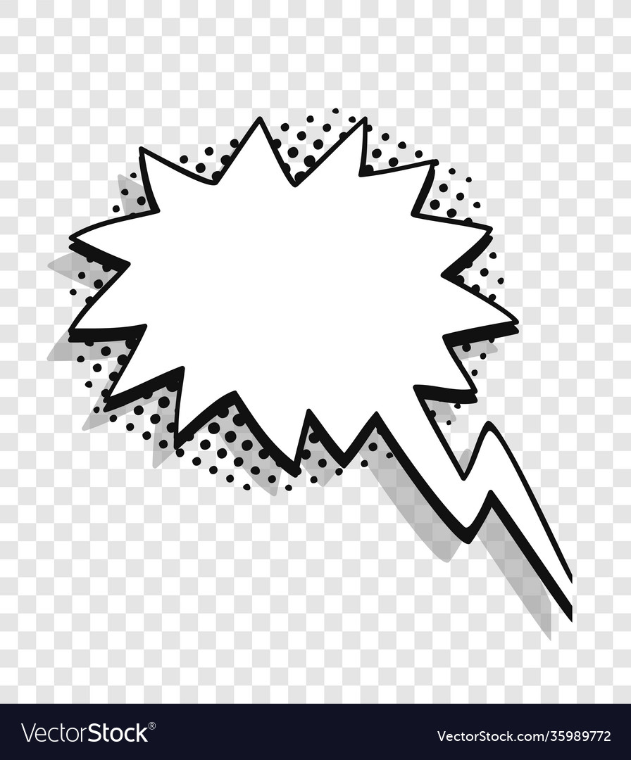 Pop art speech bubble without text