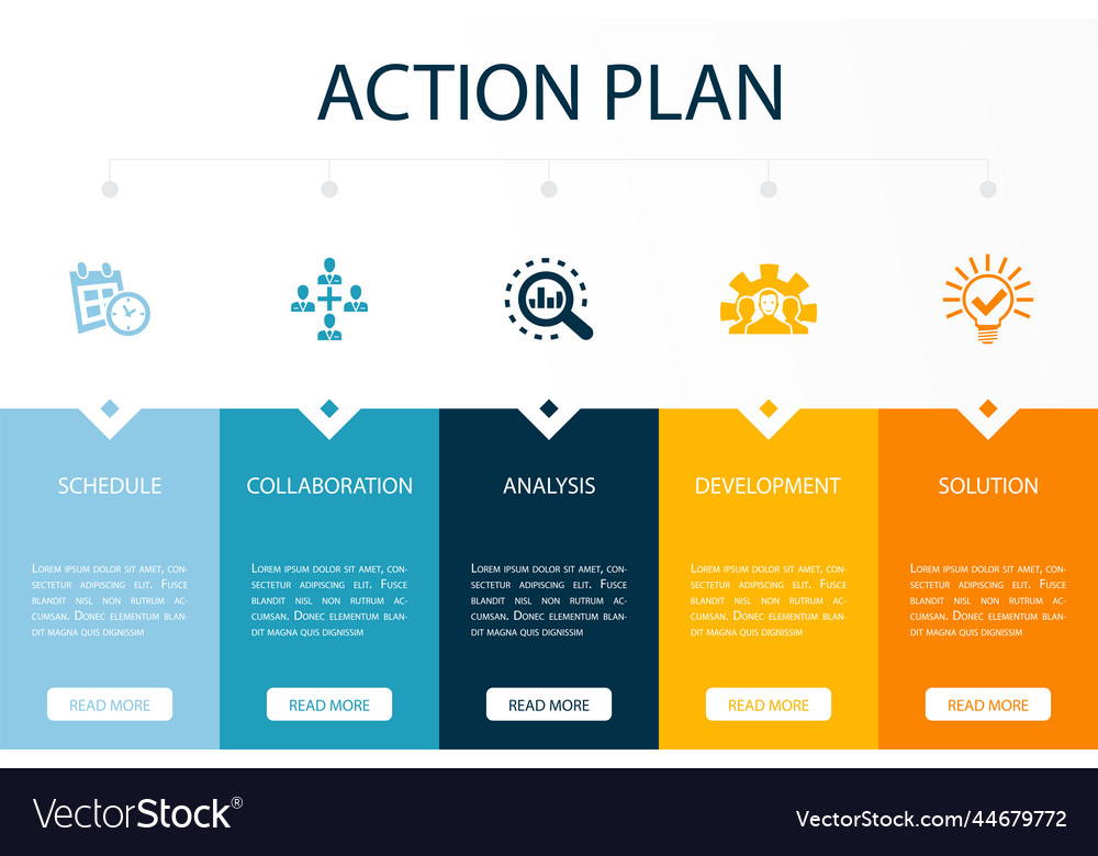 Schedule collaboration analysis development Vector Image