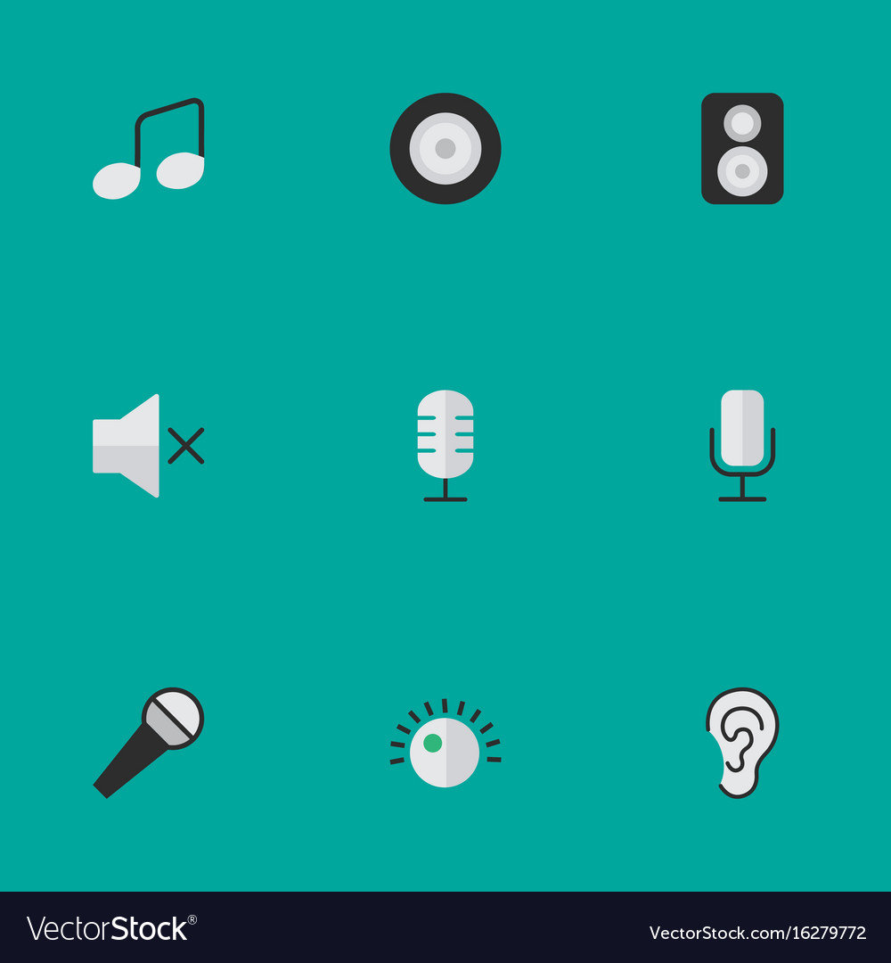 Set of simple sound icons