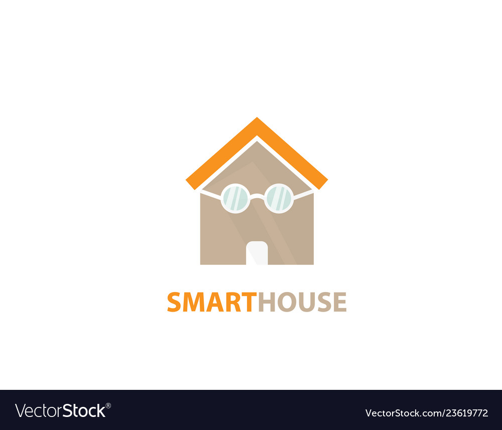 Smart House Decoration Logo Royalty Free Vector Image