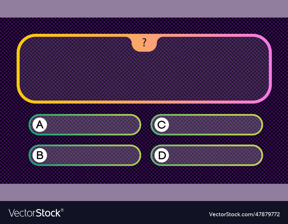 Template question and answers neon style