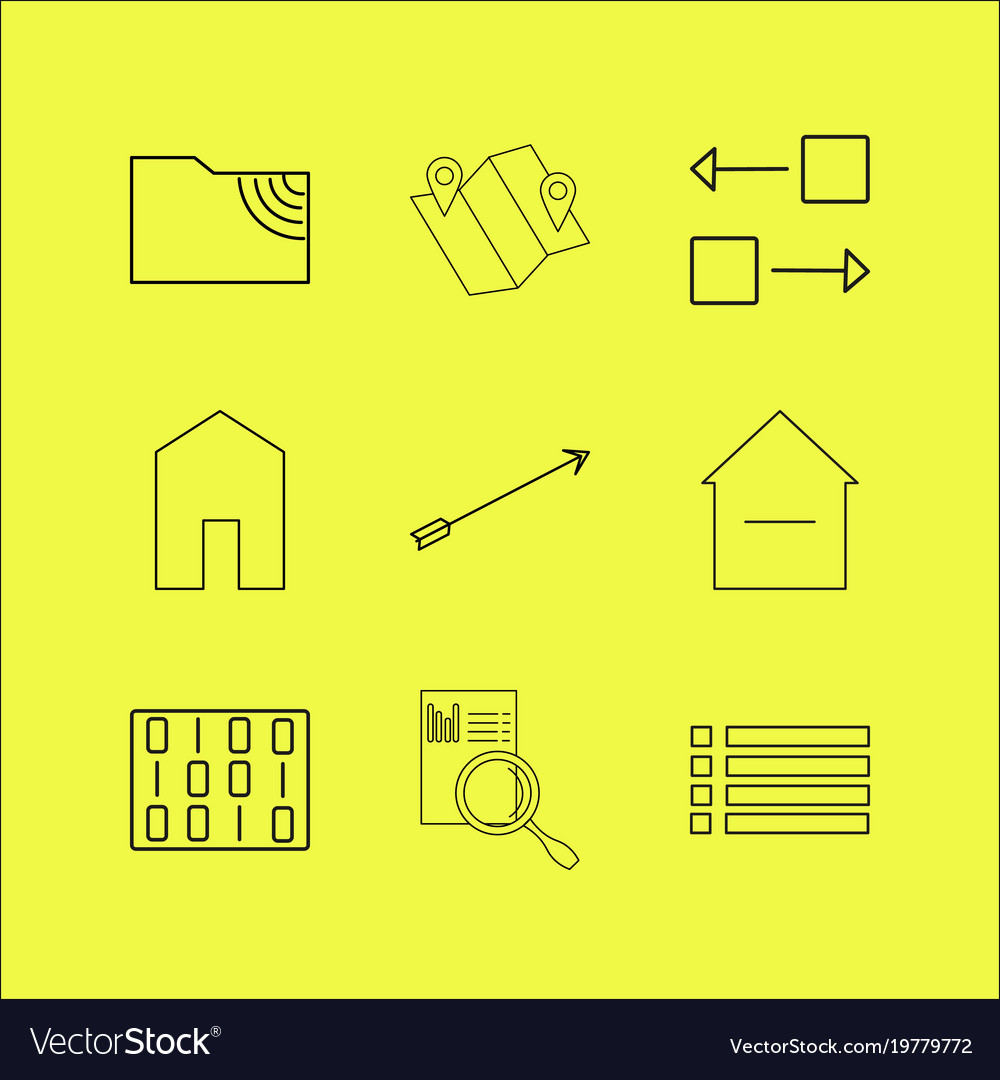 Web linear icon set simple outline icons