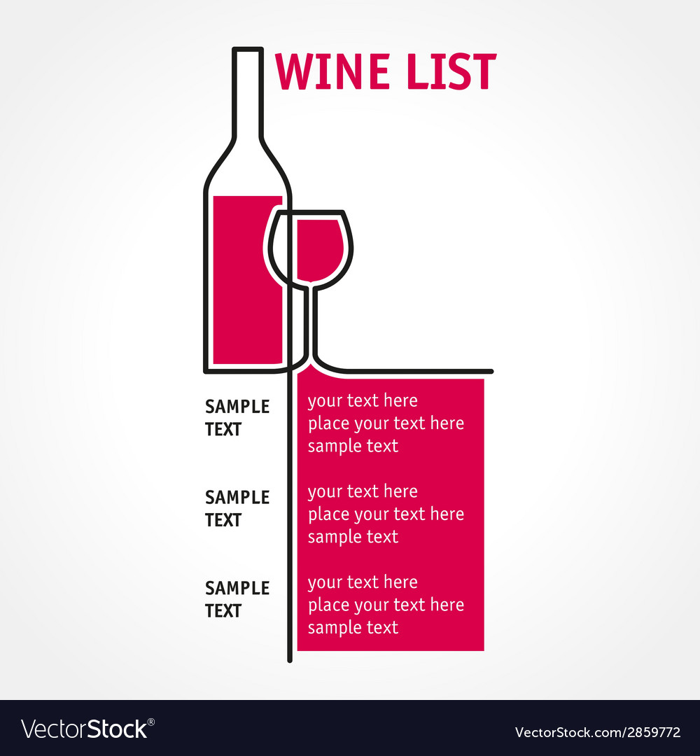 Wine list design