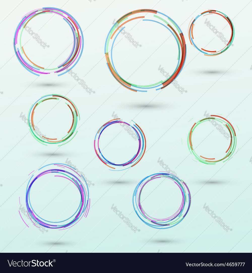 Abstract circle design elements collection