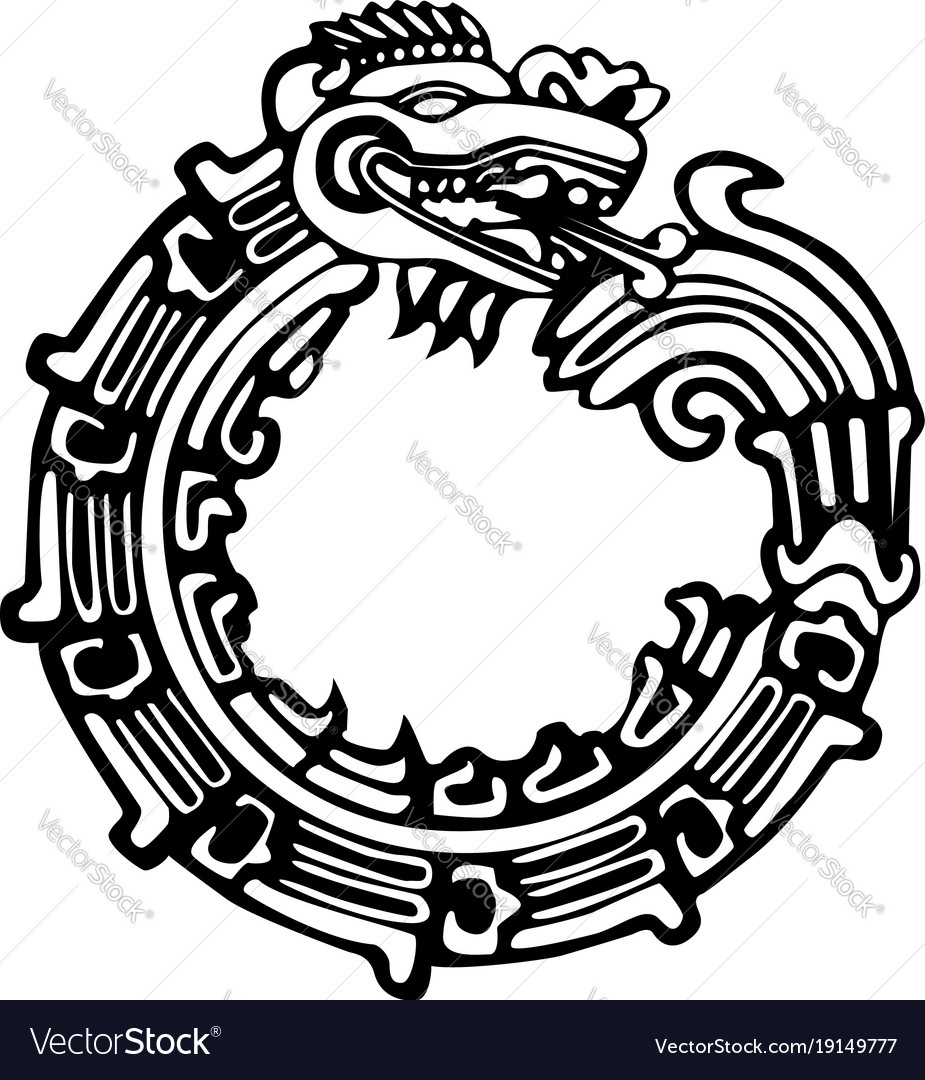 Aztec maya dragon great for tattoo art Vector Image