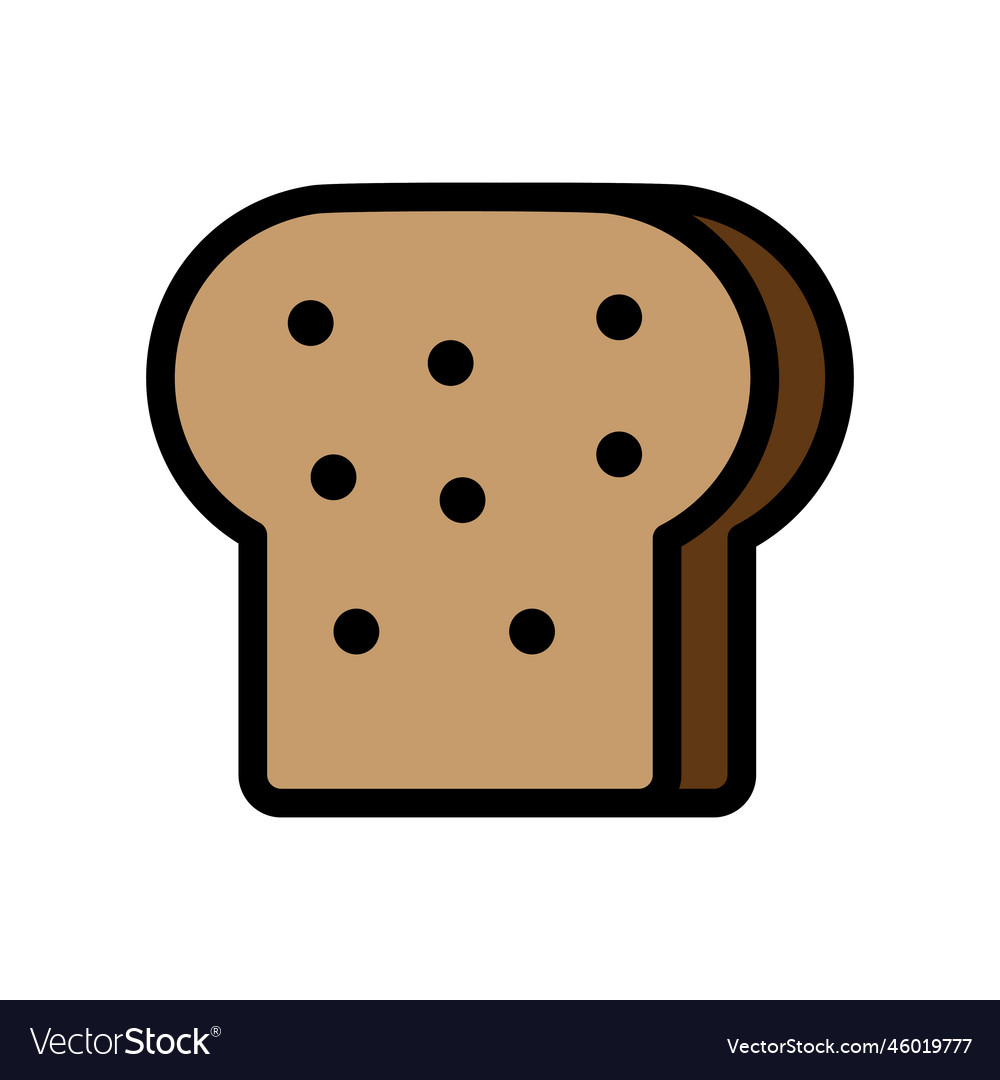 Brot Toast Linie Icon isoliert auf weiß