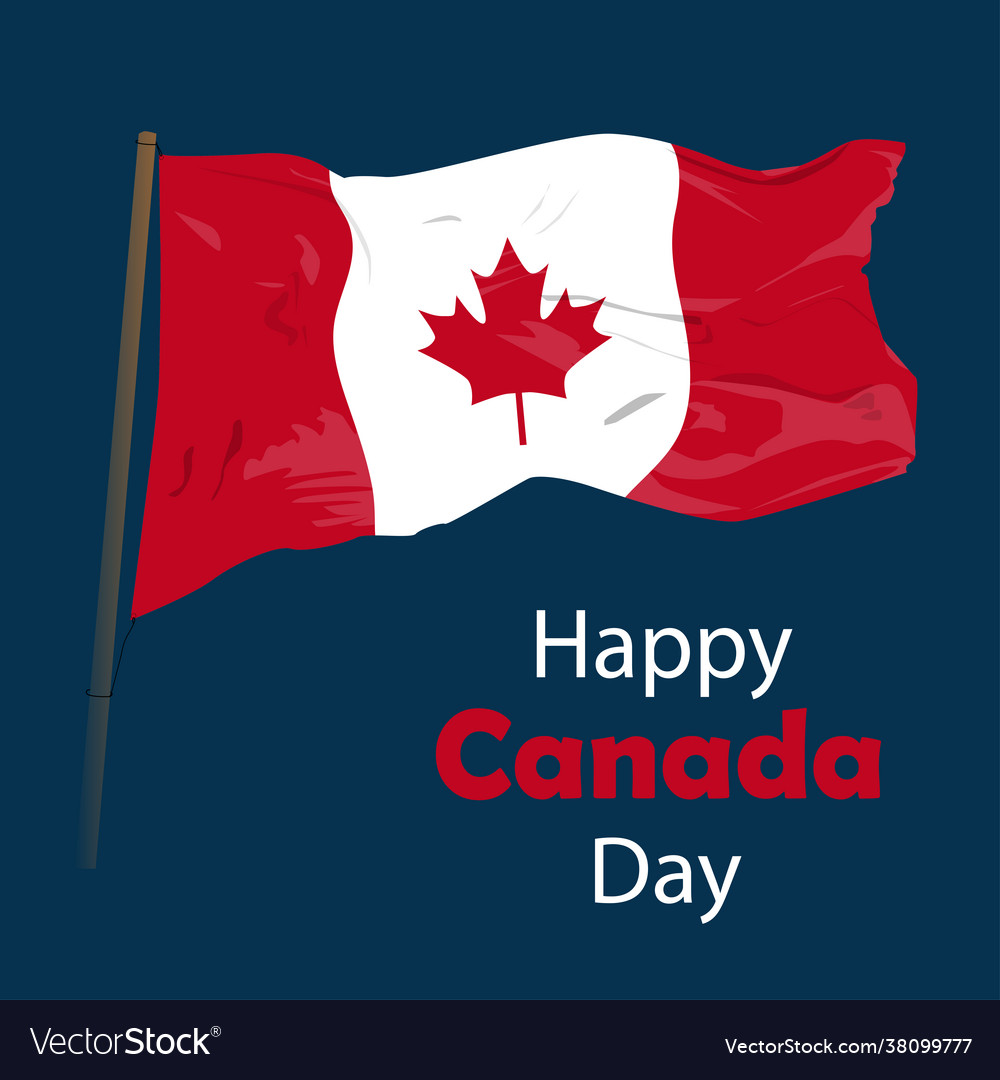 Canada flag day celebration Royalty Free Vector Image