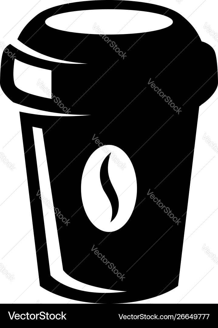 Coffee paper cup icon isolated on white design Vector Image