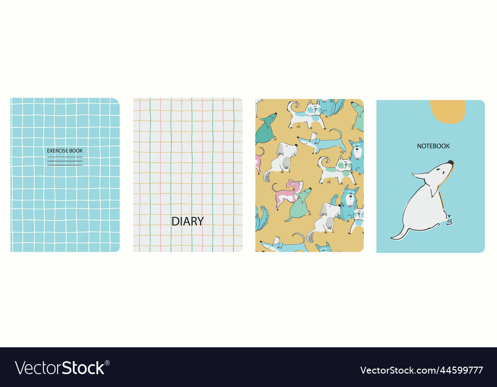 Cover page templates based on seamless patterns vector image Cover page templates based on seamless patterns