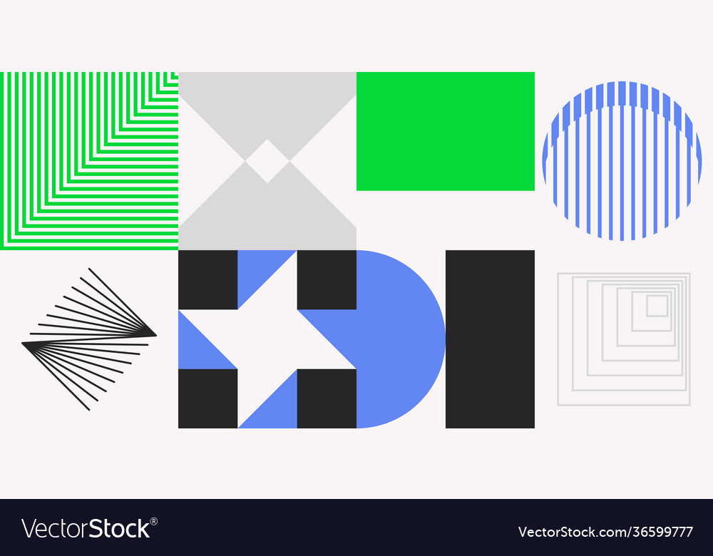 Deconstructed abstract pattern design vector image Deconstructed abstract pattern design