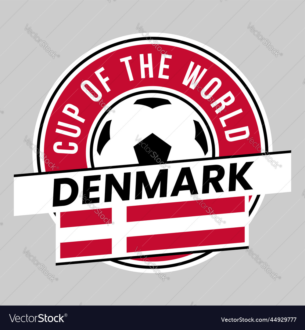 Denmark team badge for football tournament