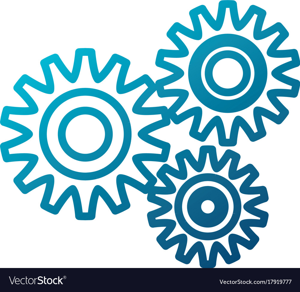 Gears Machinery Pieces Royalty Free Vector Image 4892