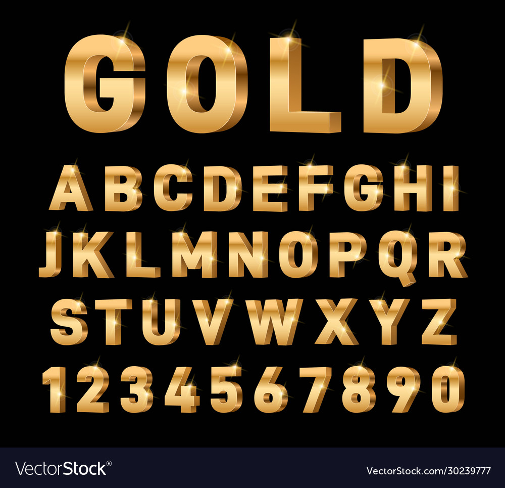 Shiny metal letters Royalty Free Vector Image - VectorStock