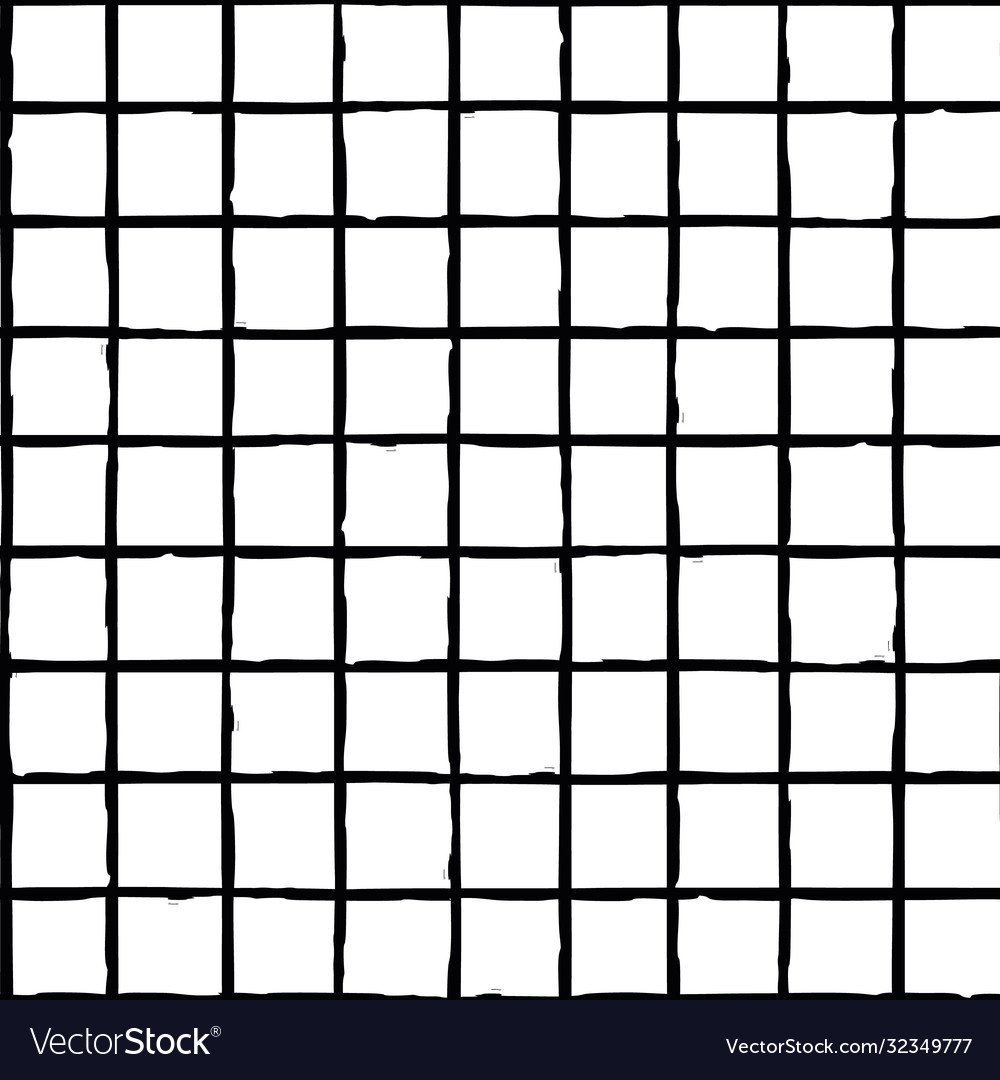 Grunge line seamless grid pattern vector image Grunge line seamless grid pattern
