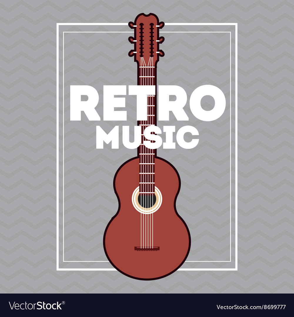 Musikikone retro concept flat