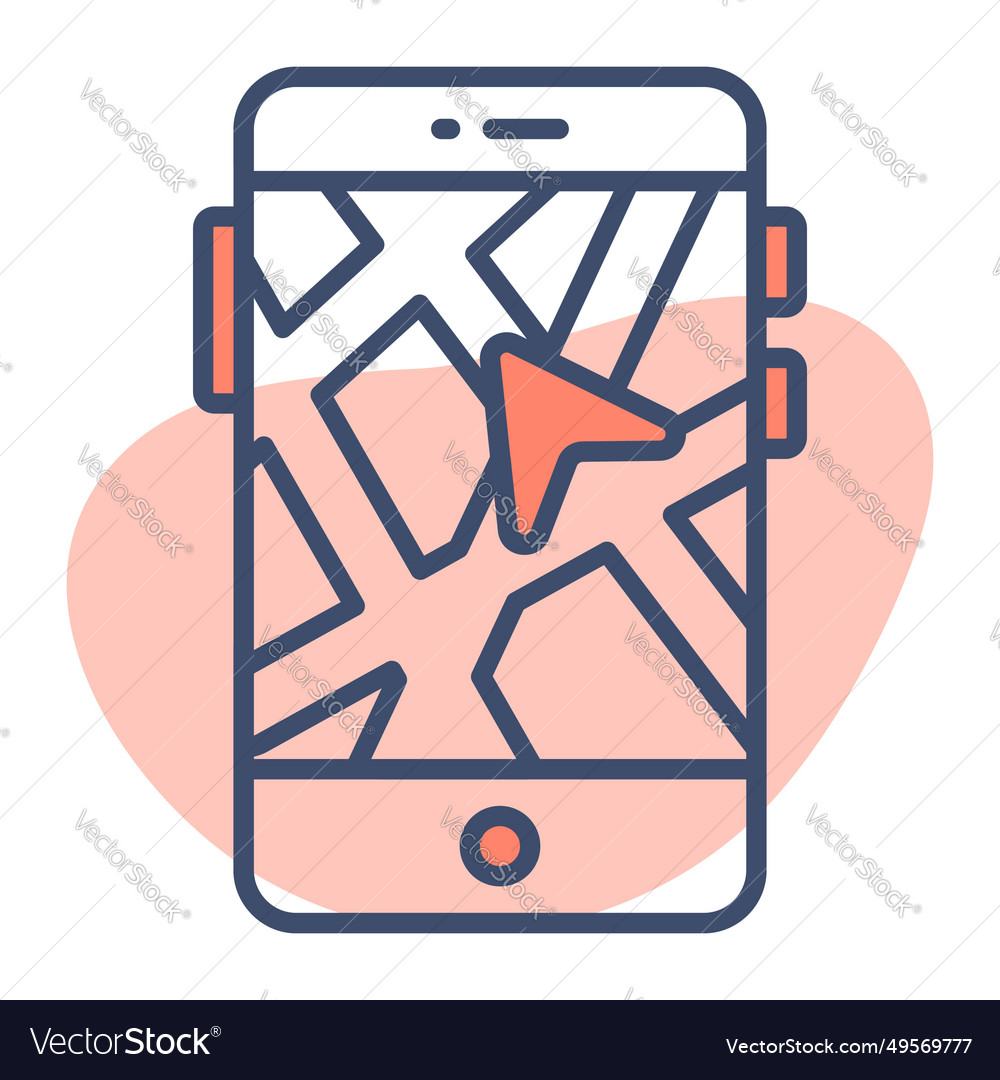 Navigation pin inside mobile denoting
