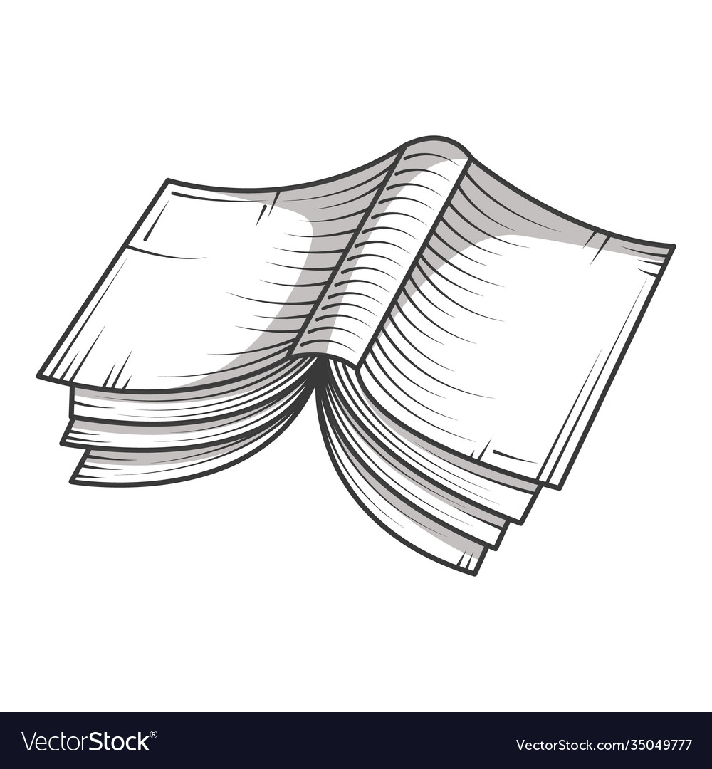 Open book reading library educational or learning Vector Image