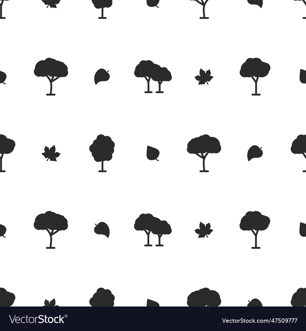 Tree pattern on white background Vector Image Tree pattern on white background