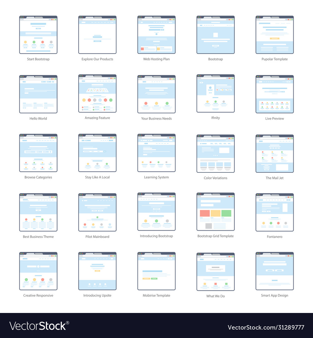 Web interface icons pack