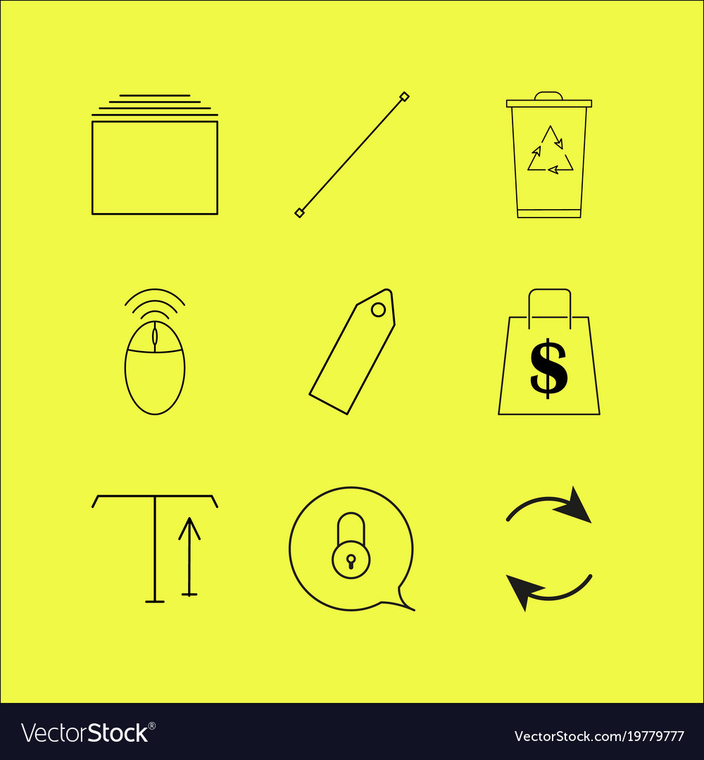 Web linear icon set simple outline icons
