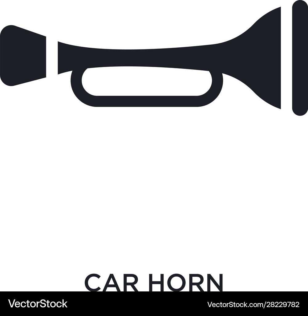 Car horn isolated icon simple element from car Vector Image