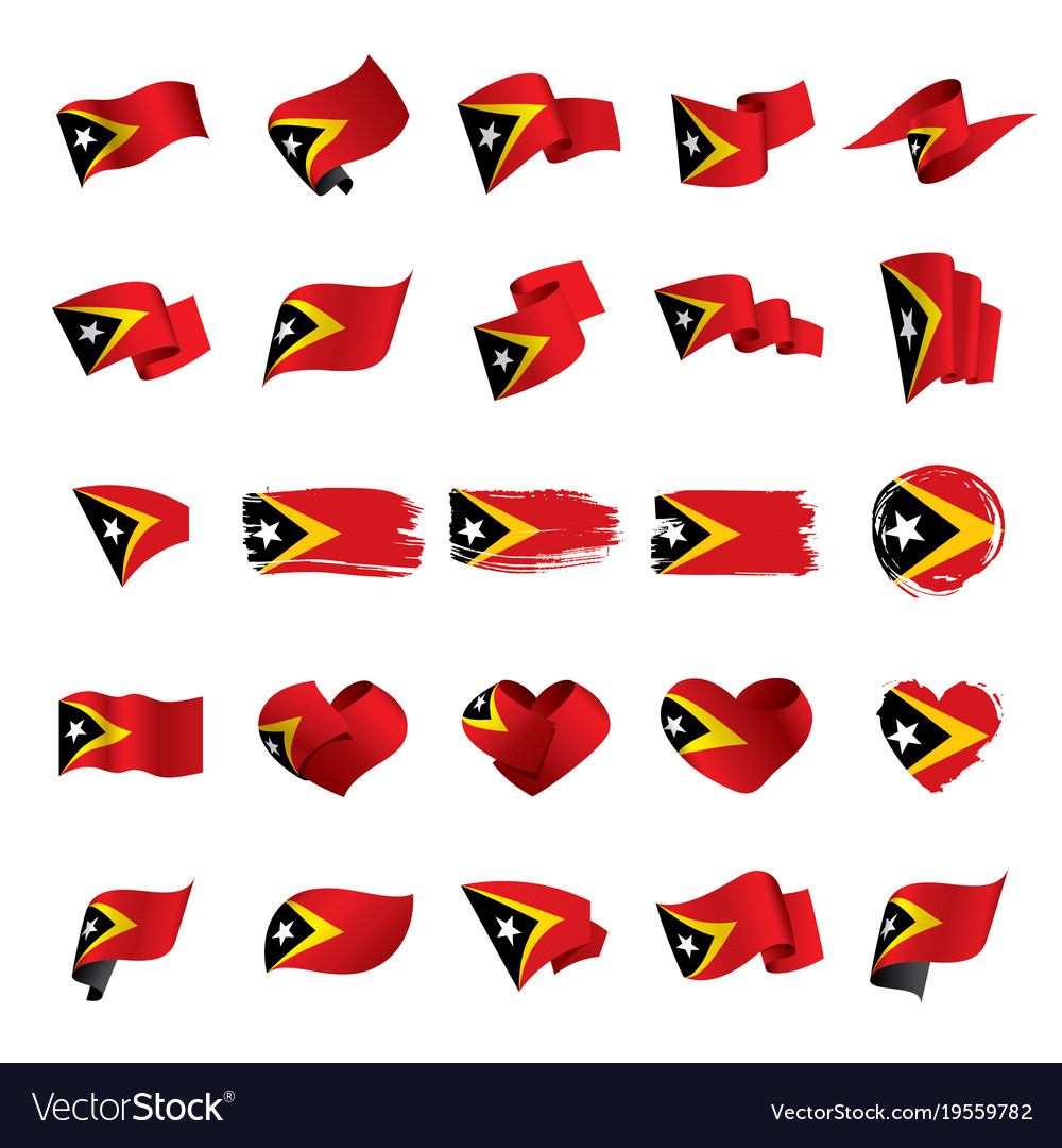 East timor flag Royalty Free Vector Image - VectorStock