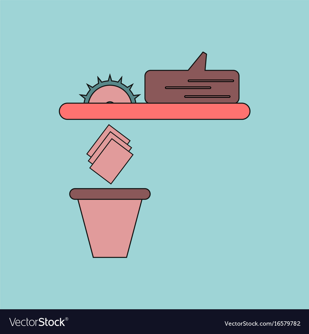 Flat icon design collection paper and trash