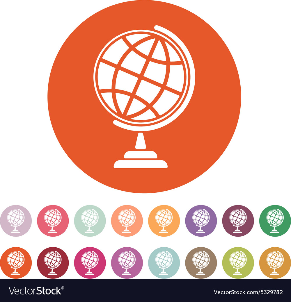 Globe icon symbol Royalty Free Vector Image - VectorStock